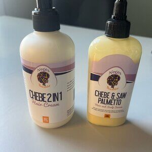 Chebe 2 in 1 hair cream and chebe saw palmetto scalp serum